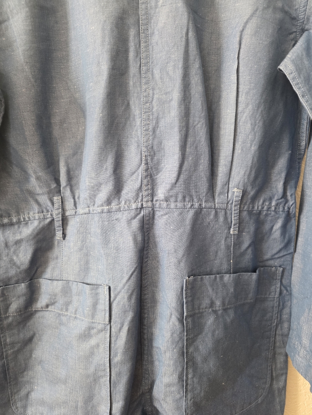 Alex Mill Linen Cotton Jumpsuit Blue S NEW - Picture 10 of 11
